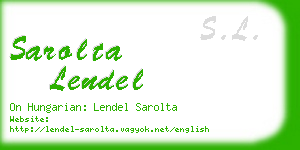 sarolta lendel business card